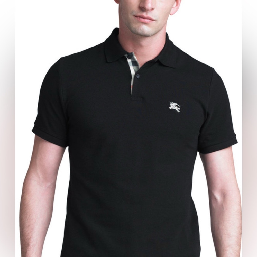 Burberry Brit Embroidered Nova Check Placket Short Sleeve Polo  3459133 Size XS